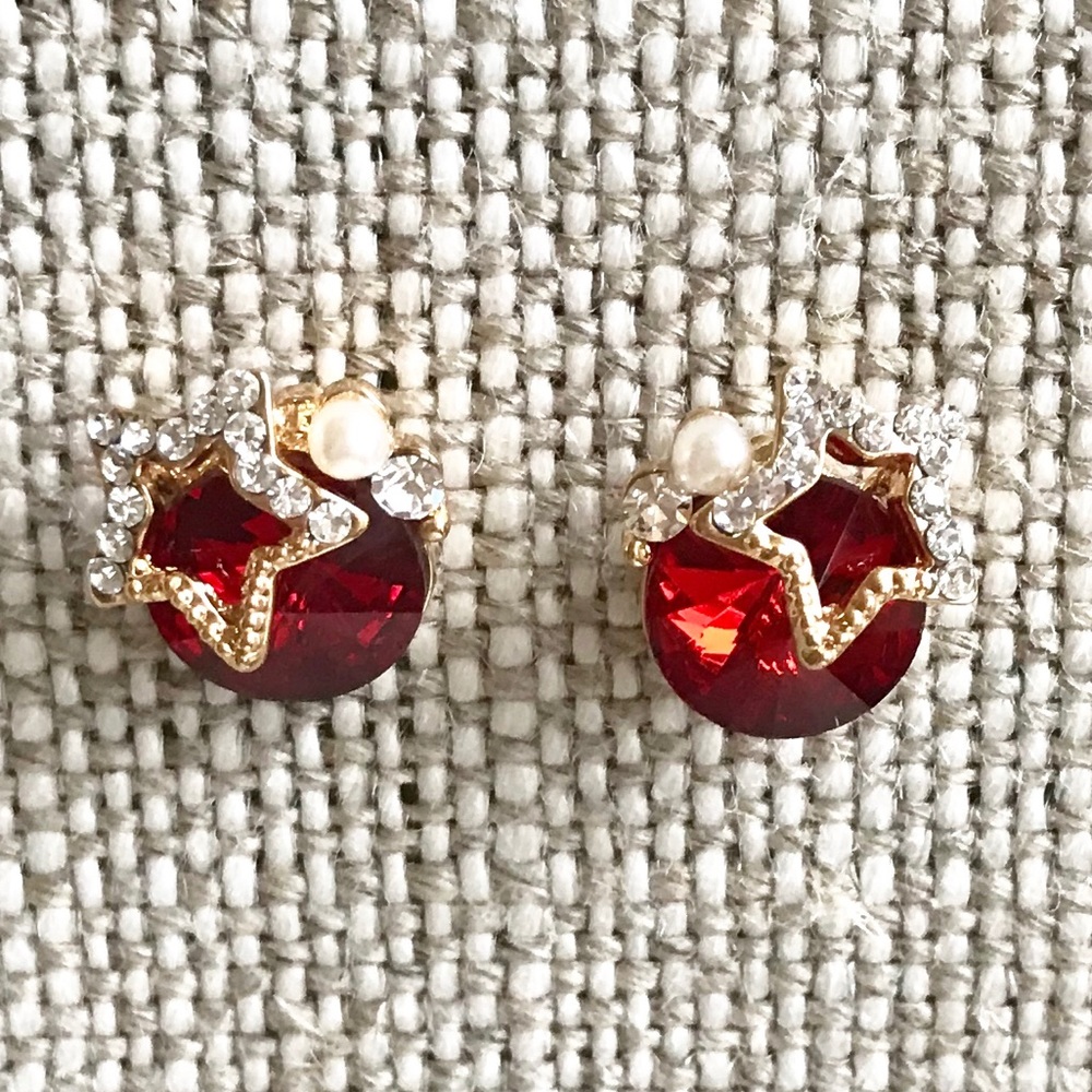 Star Crystal Rhinestone fashion earrings